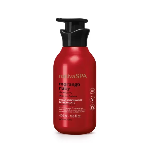 Nativa Spa Loção Corporal Hidratante Morango Ruby 400ml